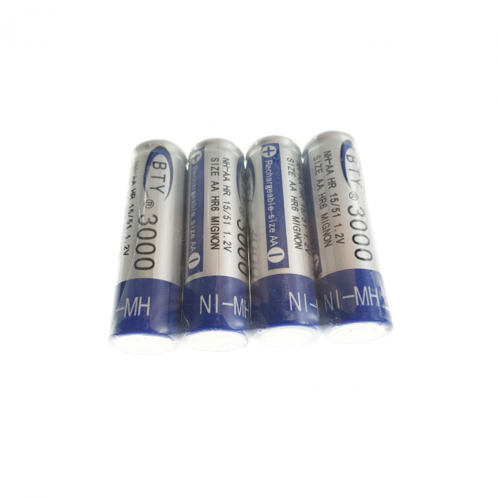 Baterii reancarcabile BTY AA R06, 1.2V, 3000mAh Ni-MH,set 4 bucati (pret/set) [3]