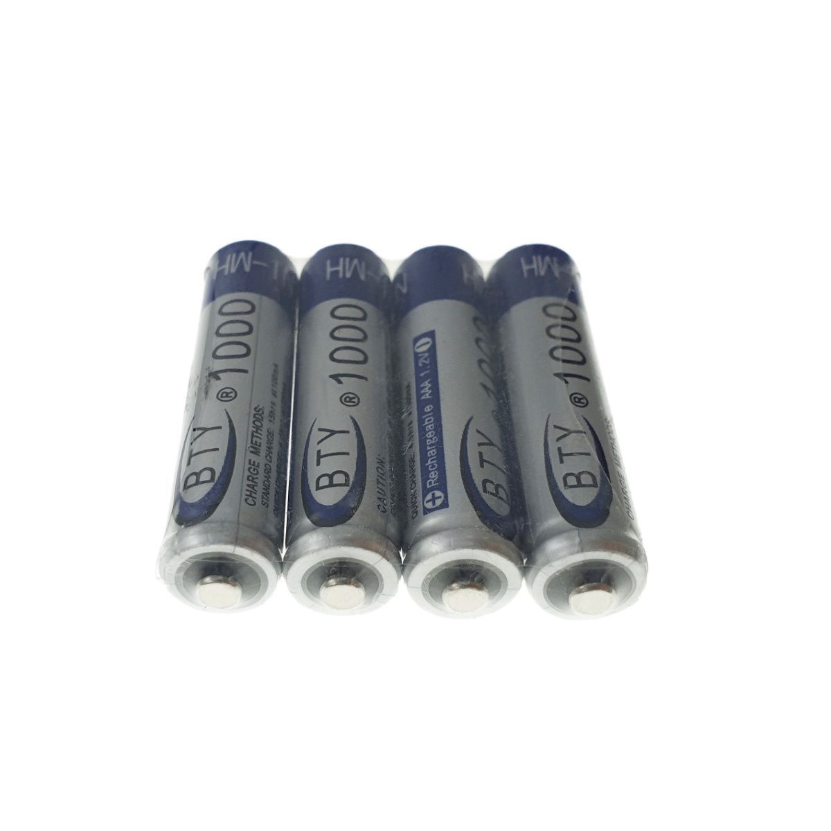 Baterii reancarcabile BTY AAA R03, 1.2V, 1000mAh Ni-MH,set 4 bucati (pret/set) [7]