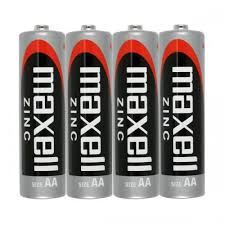 Baterii zinc carbon AA R06 1.5V Maxell, 4 bucati/folie (pret/set) [2]