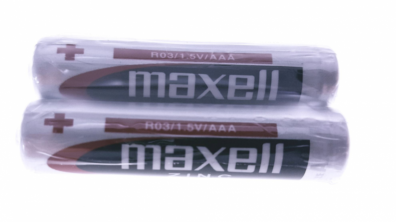 Baterii zinc carbon AAA R03 1.5V Maxell, 2 bucati/folie (pret/set) [4]