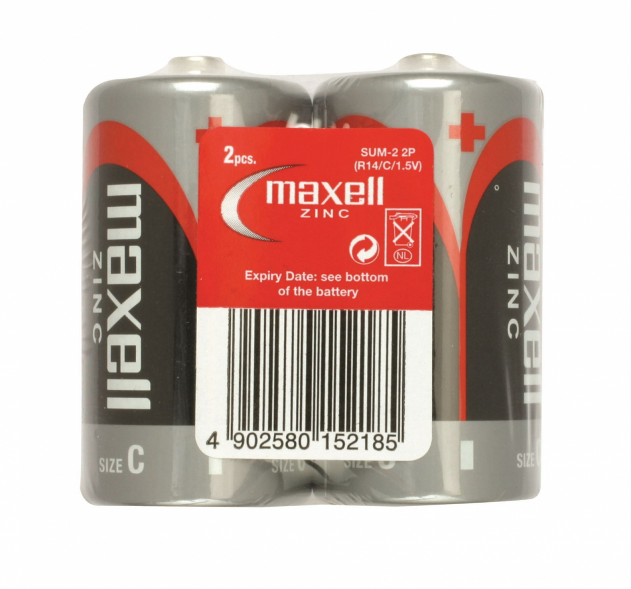 Baterii zinc carbon R14 (C) 1.5V Maxell, 2 bucati/folie (pret/set) [2]