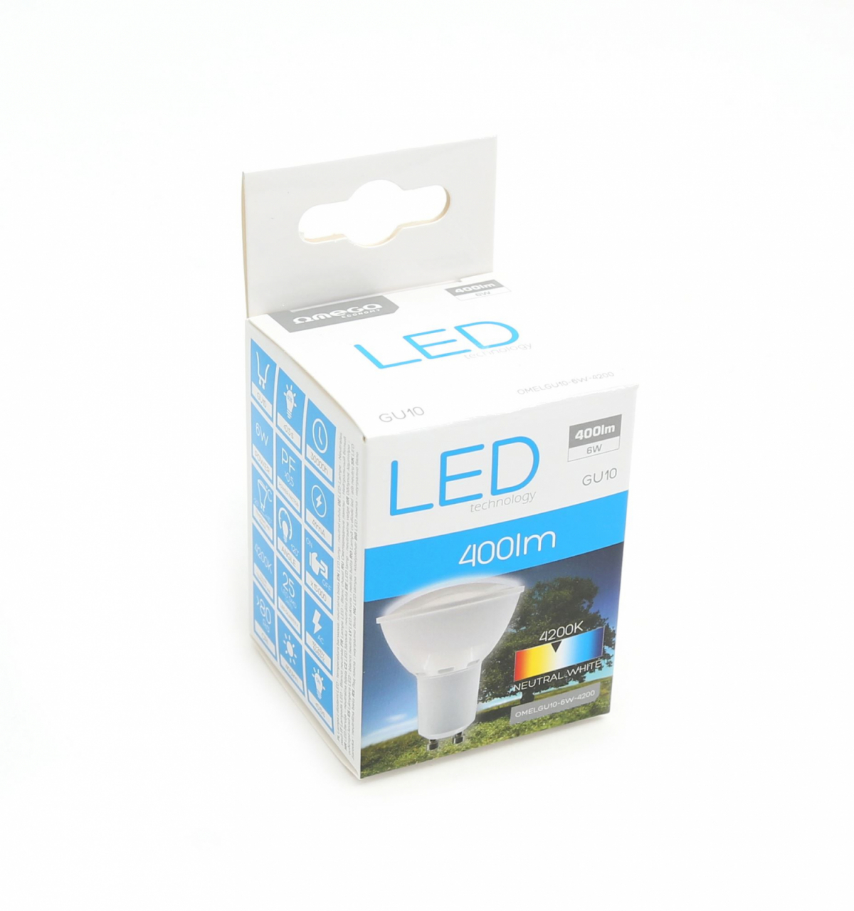 Bec Led Omega 42795 tip spot,4200K GU10 6W,400lm,lumina naturala [4]