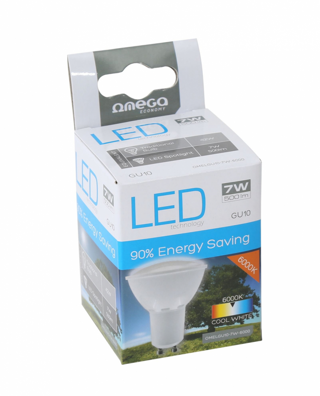 Bec Led Omega 42799 tip spot,6000K GU10 7W,500lm,lumina rece [3]