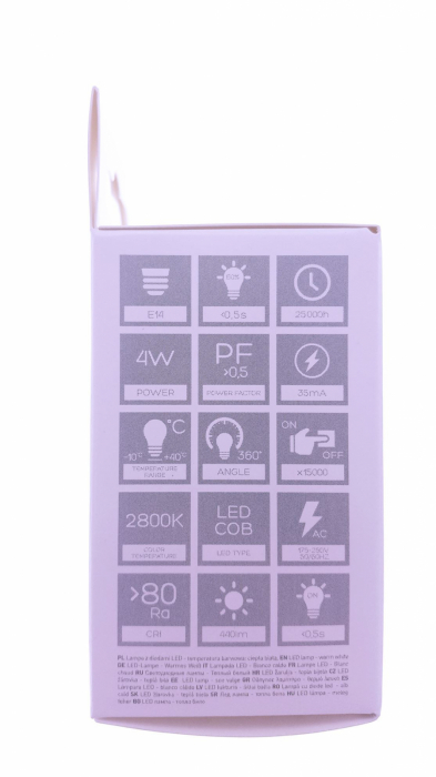 Bec Led Omega 43553 bulb Filament,2800K E14 4W,400lm,lumina calda [4]
