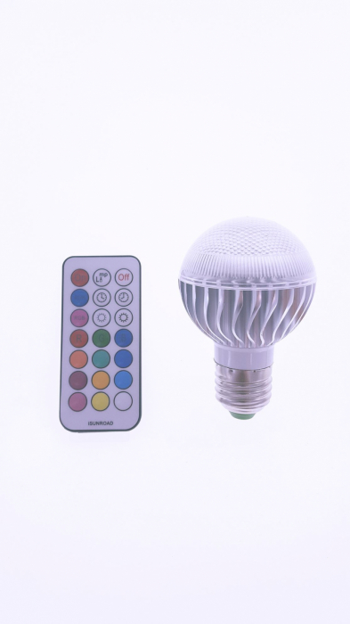 Bec Led Spot E27 5W RGB cu telecomanda [5]