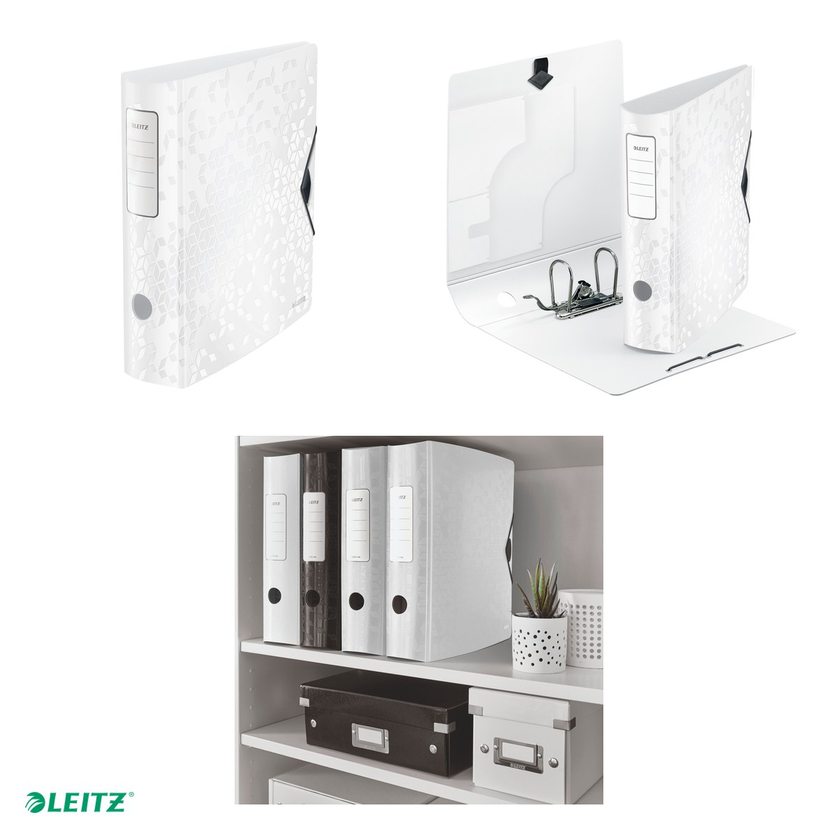 Biblioraft Leitz 180° Active WOW, polyfoam, A4, 82 mm, pentru arhivare, alb [4]