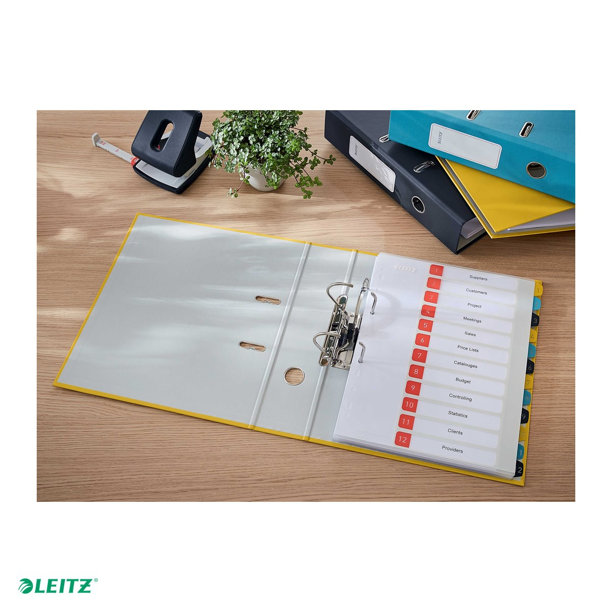 Biblioraft Leitz 180° Cosy, carton laminat, A4, 80 mm, capacitate 600 coli (80 g/mp), pentru arhivare, galben Chihlimbar [6]