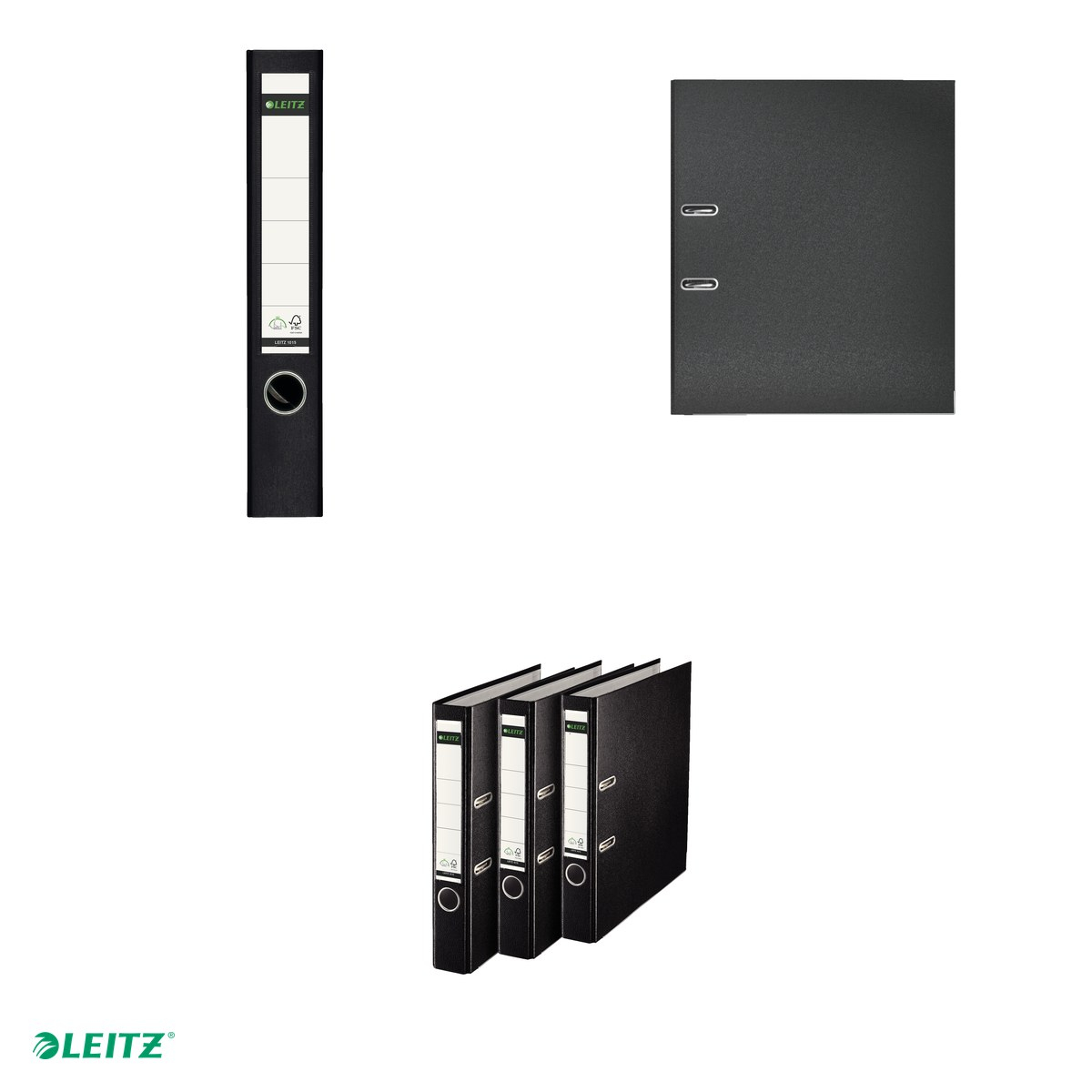 Biblioraft Leitz 180°, PP, A4, 52 mm, capacitate 350 coli (80 g/mp), pentru arhivare, negru [4]
