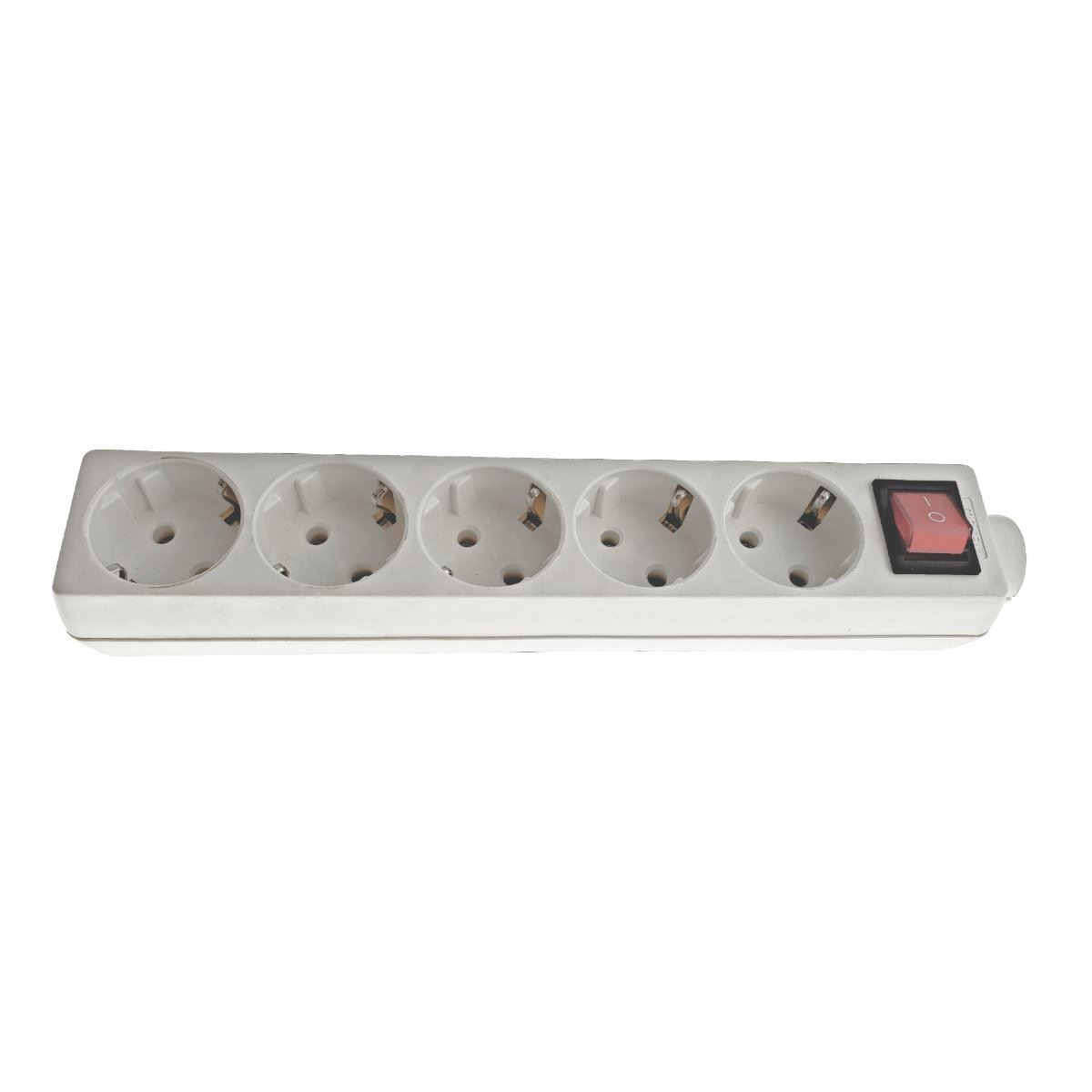 Bloc 5 prize schuko, NS16A, cu intrerupator si protectie, fara fir, alb [5]