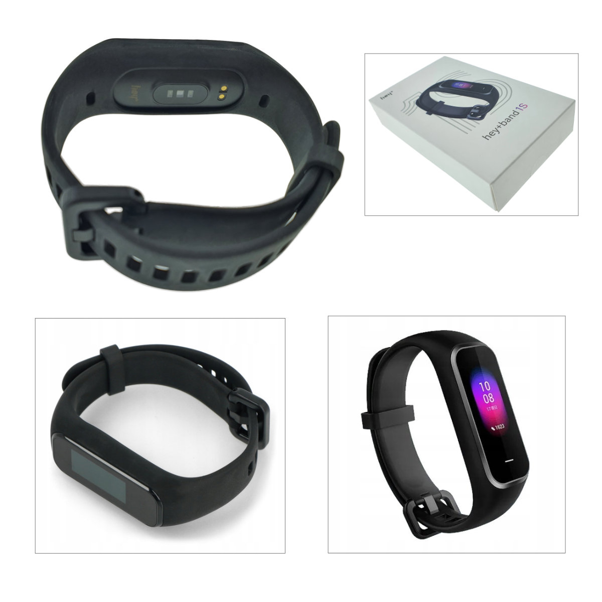 Bratara smart fitness Hey+ Band 1S, model B180S, reglabila intre 145 si 225 mm, bluetooth v.4.2, neagra [3]