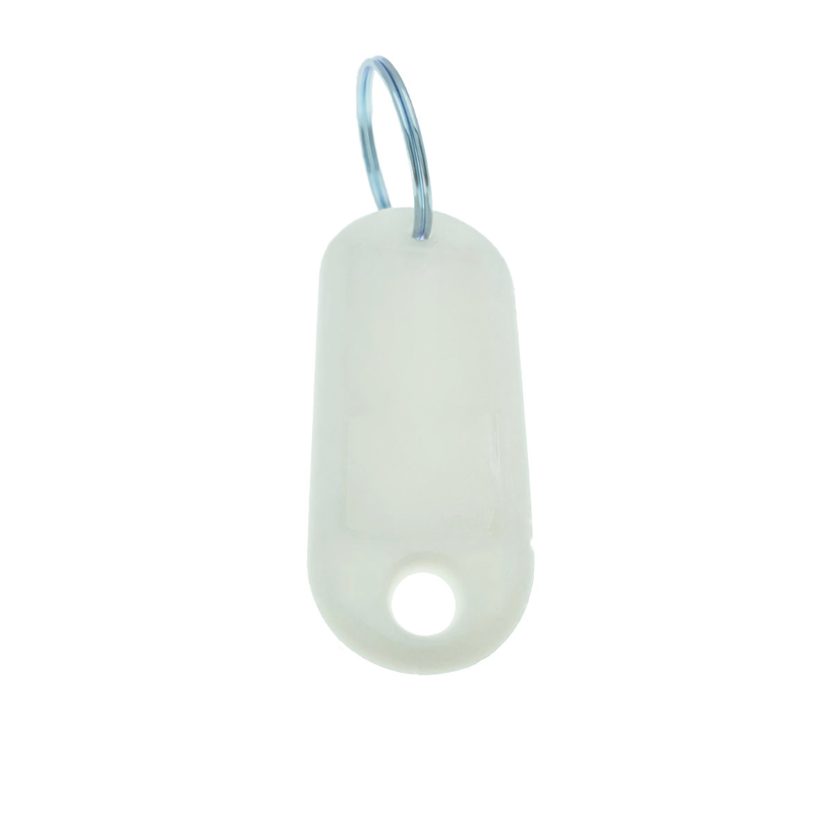Breloc alb cu eticheta identificare si inel de prindere, Key Ring Tag, 52 x 22 mm, din plastic [5]