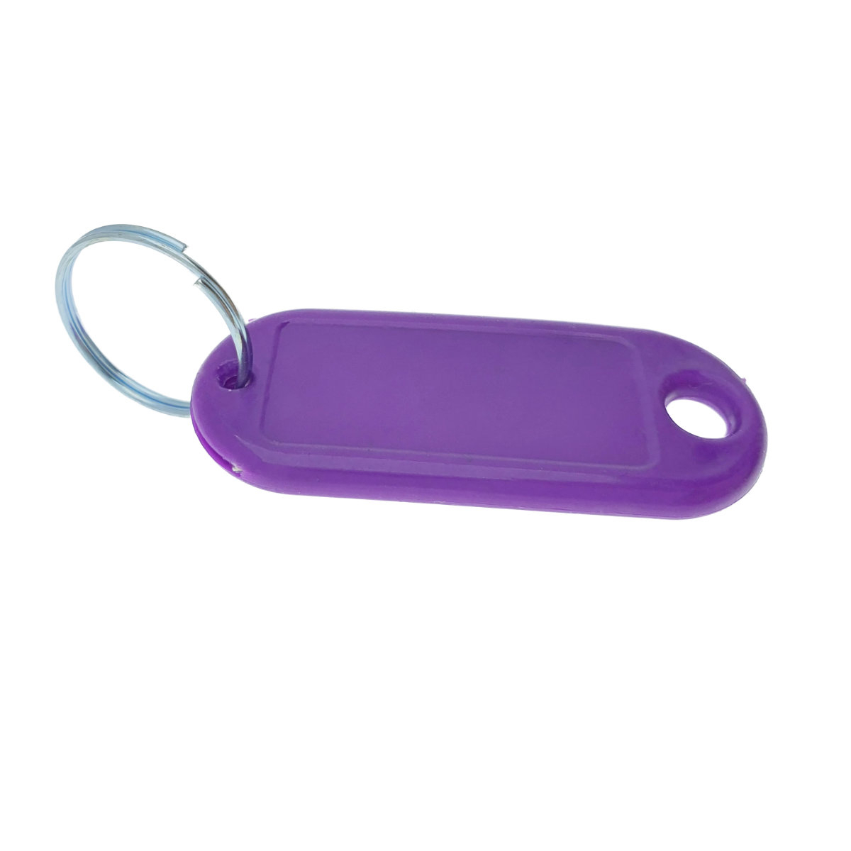 Breloc mov cu eticheta identificare si inel de prindere, Key Ring Tag, 52 x 22 mm, din plastic [3]