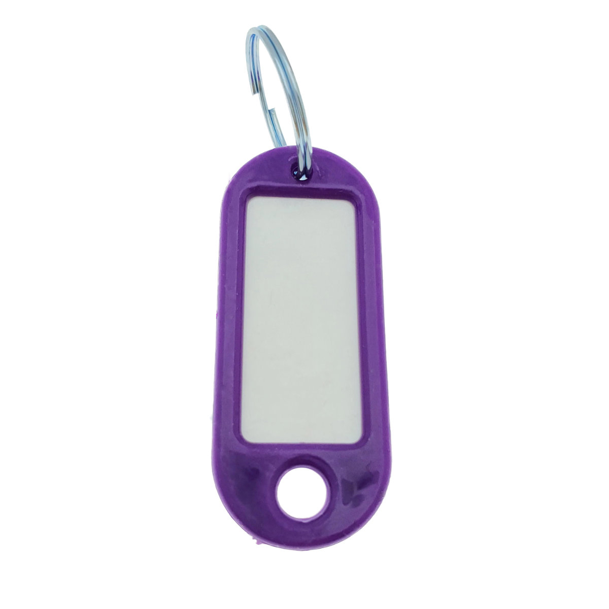 Breloc mov cu eticheta identificare si inel de prindere, Key Ring Tag, 52 x 22 mm, din plastic [4]