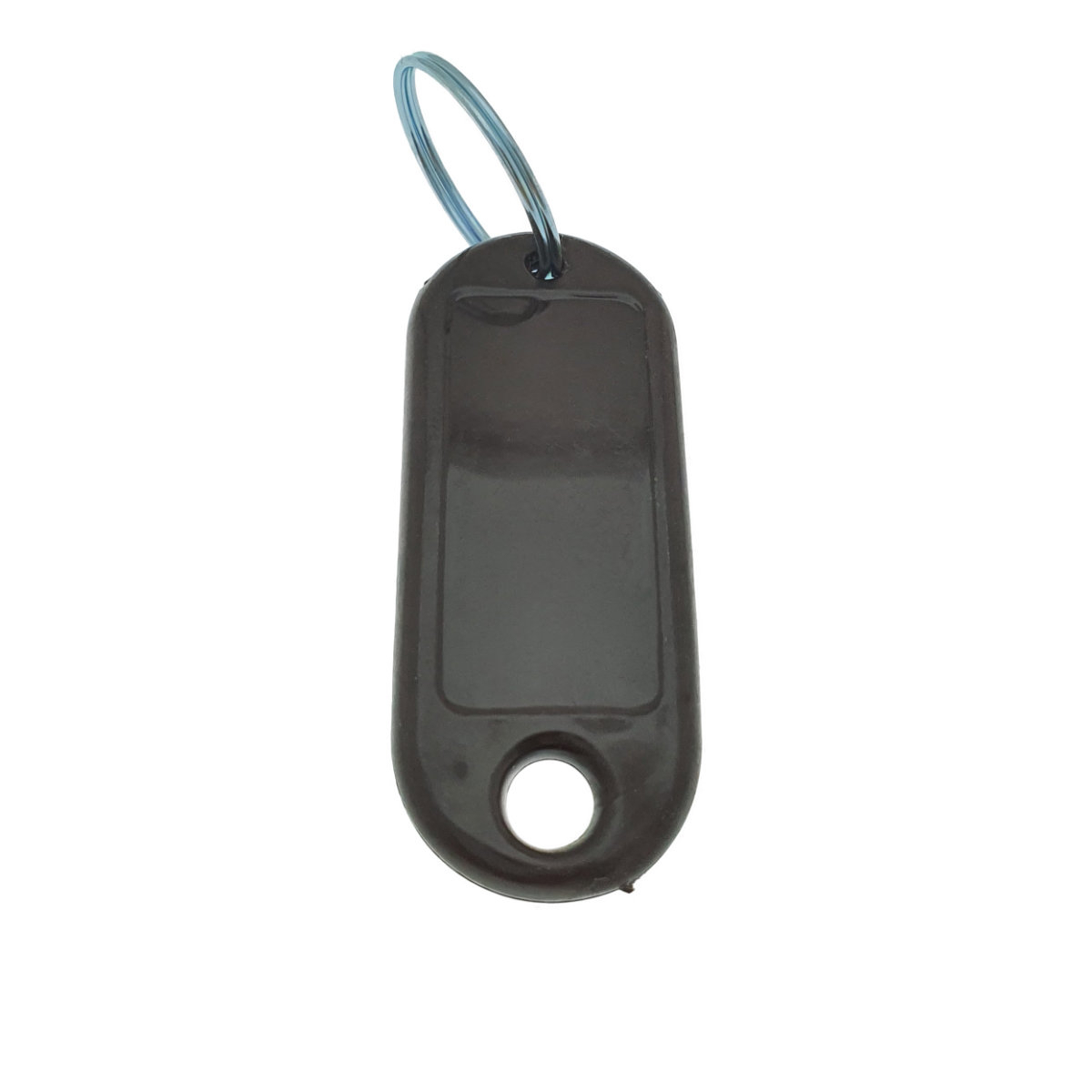 Breloc negru cu eticheta identificare si inel de prindere, Key Ring Tag, 52 x 22 mm, din plastic [5]