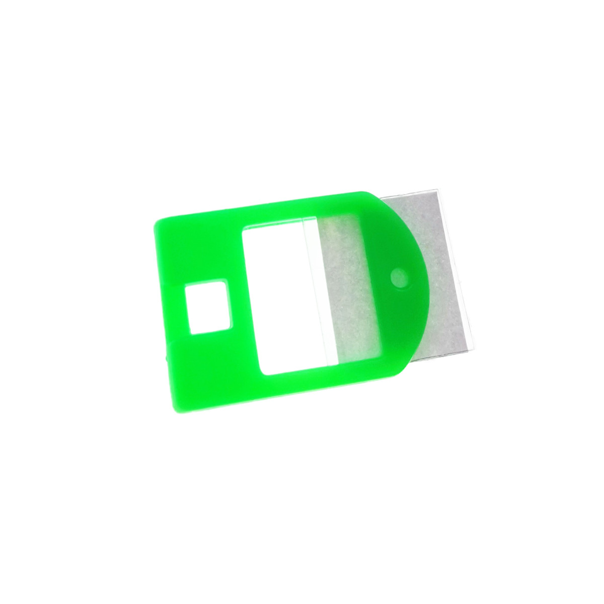 Breloc verde, 40 x 28 mm, cu eticheta de identificare si inel de prindere, Key Ring Tag, din plastic [7]