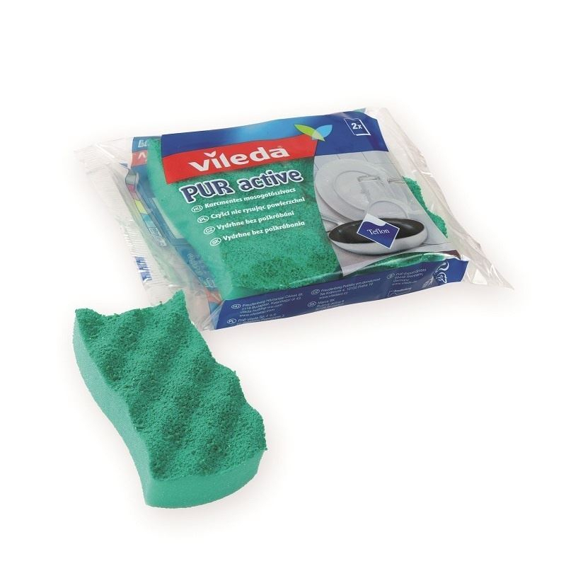 Bureti de vase Vileda Pur Active 07025 , pentru teflon , pachet 2 bucati [3]