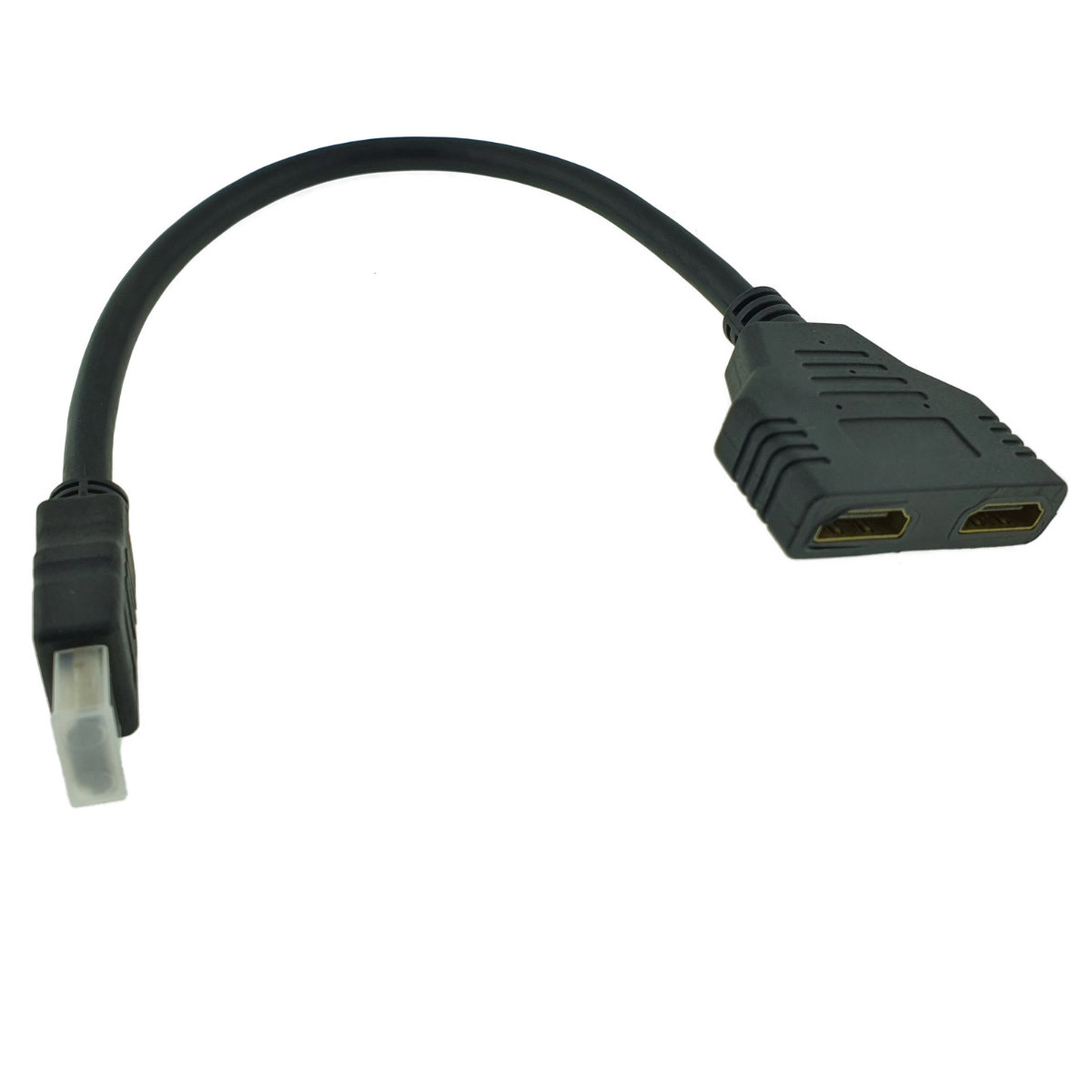 Cablu adaptor HDMI splitter, conector HDMI tata la 2 porturi HDMI mama, ADAPTHDMI, pasiv, 25 cm, negru [4]