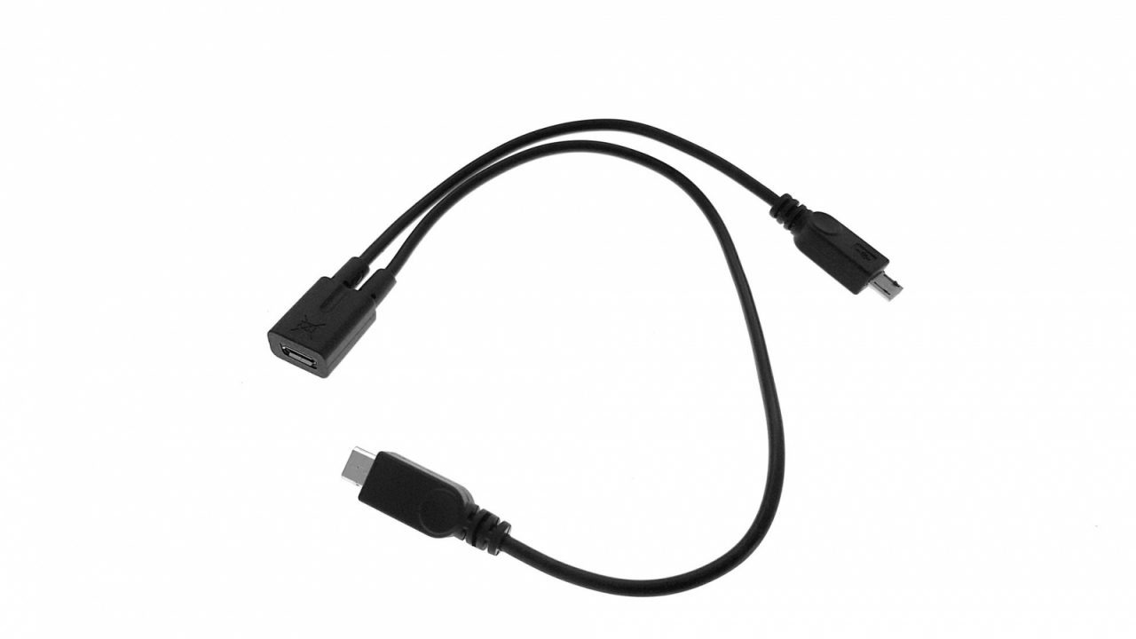 Cablu adaptor microUSB F la 2x microUSB M [5]