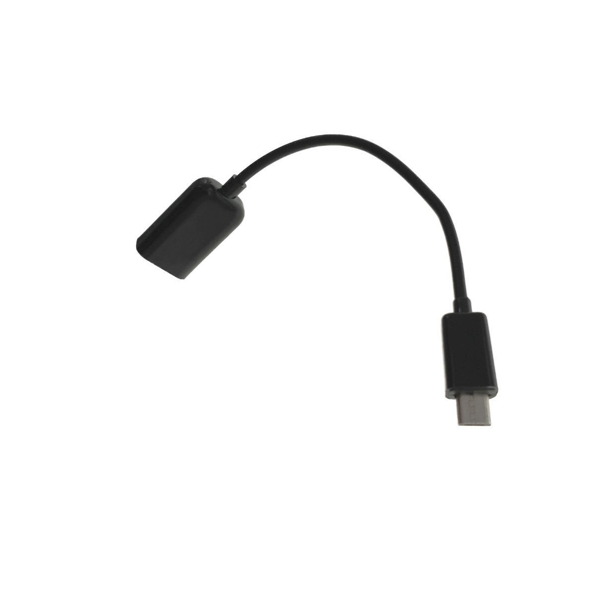 Cablu adaptor OTG USB 2.0 mama la microUSB tata,10 cm,negru [6]