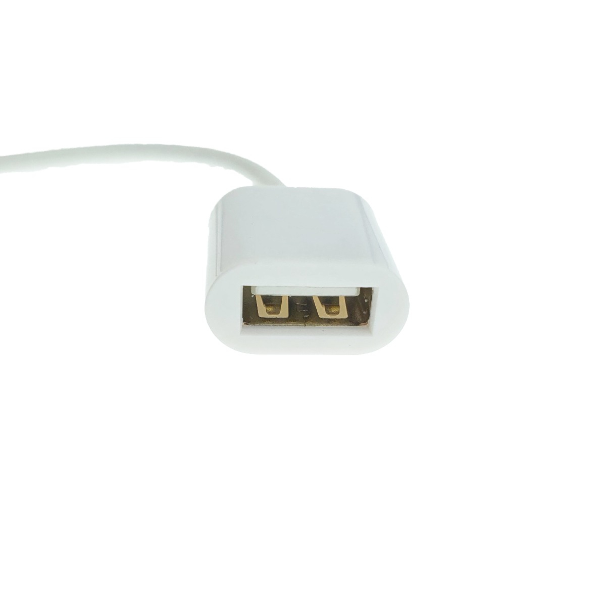 Cablu adaptor OTG USB 2.0 mama la microUSB tata, 12 cm, alb [5]