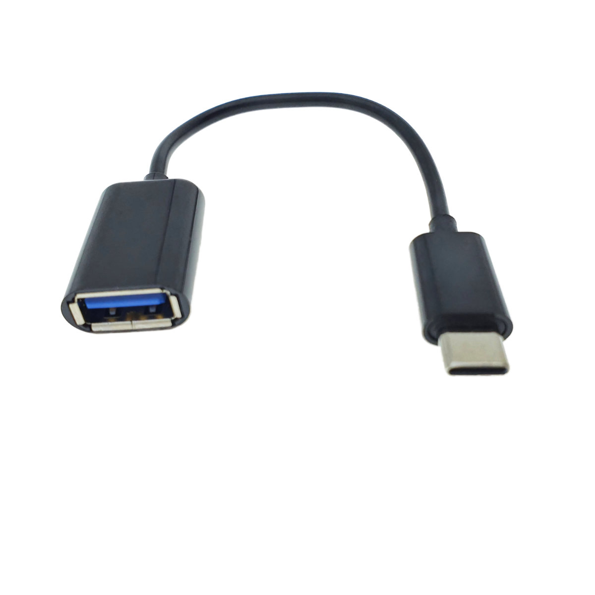 Cablu adaptor OTG USB 2.0 mama la USB tip C tata, lungime 11 cm, negru [3]