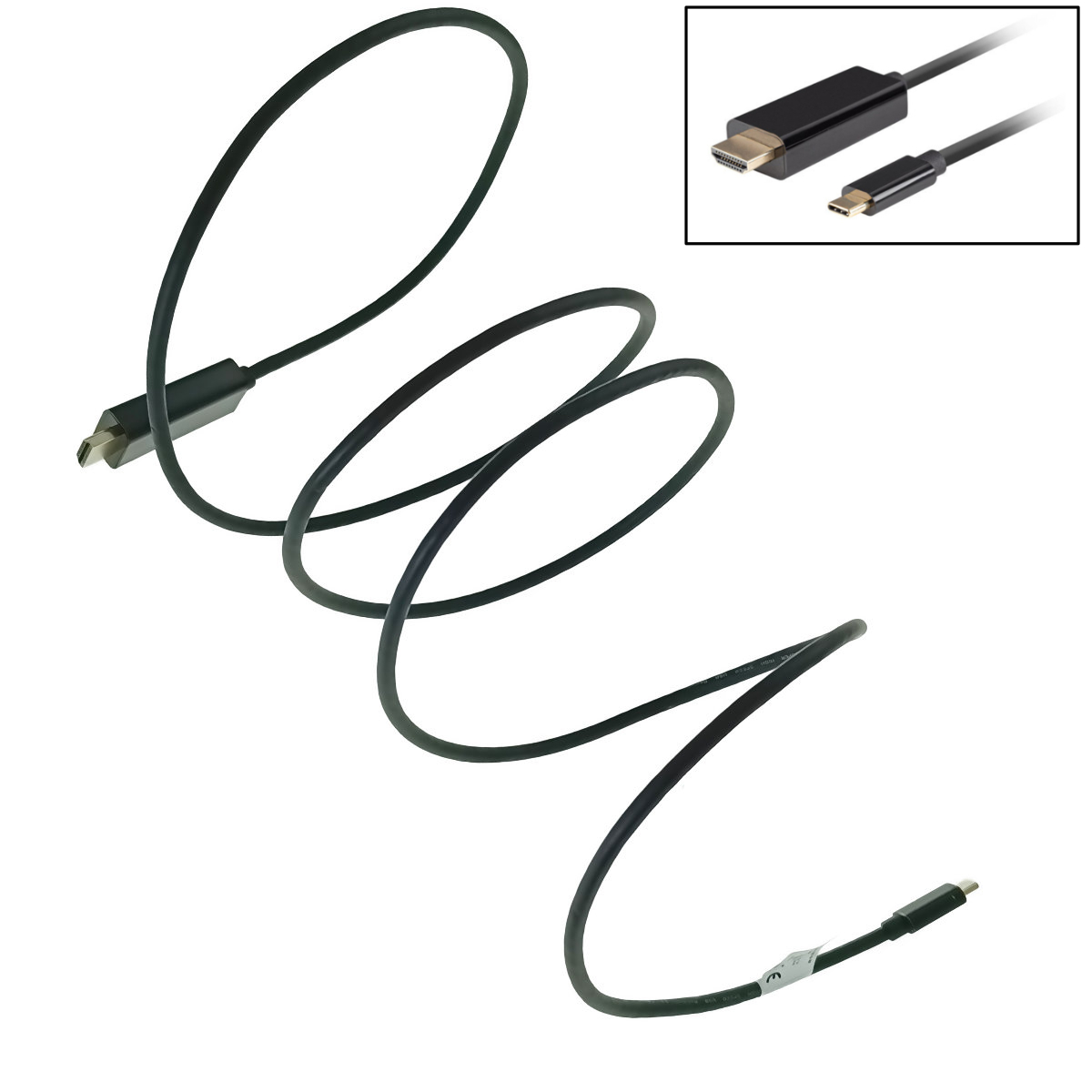 Cablu adaptor USB-C tata la HDMI tata, USB 3.2 gen.2, HDMI 2.0, Lanberg 43677, FHD-144Hz, 4K-60Hz, 18Gb/s, 180cm, negru [4]