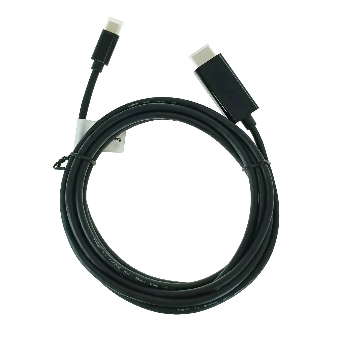 Cablu adaptor USB-C tata la HDMI tata, USB 3.2 gen.2, HDMI 2.0, Lanberg 43678, FHD-144Hz, 4K-60Hz, 18Gb/s, 300cm, negru [1]