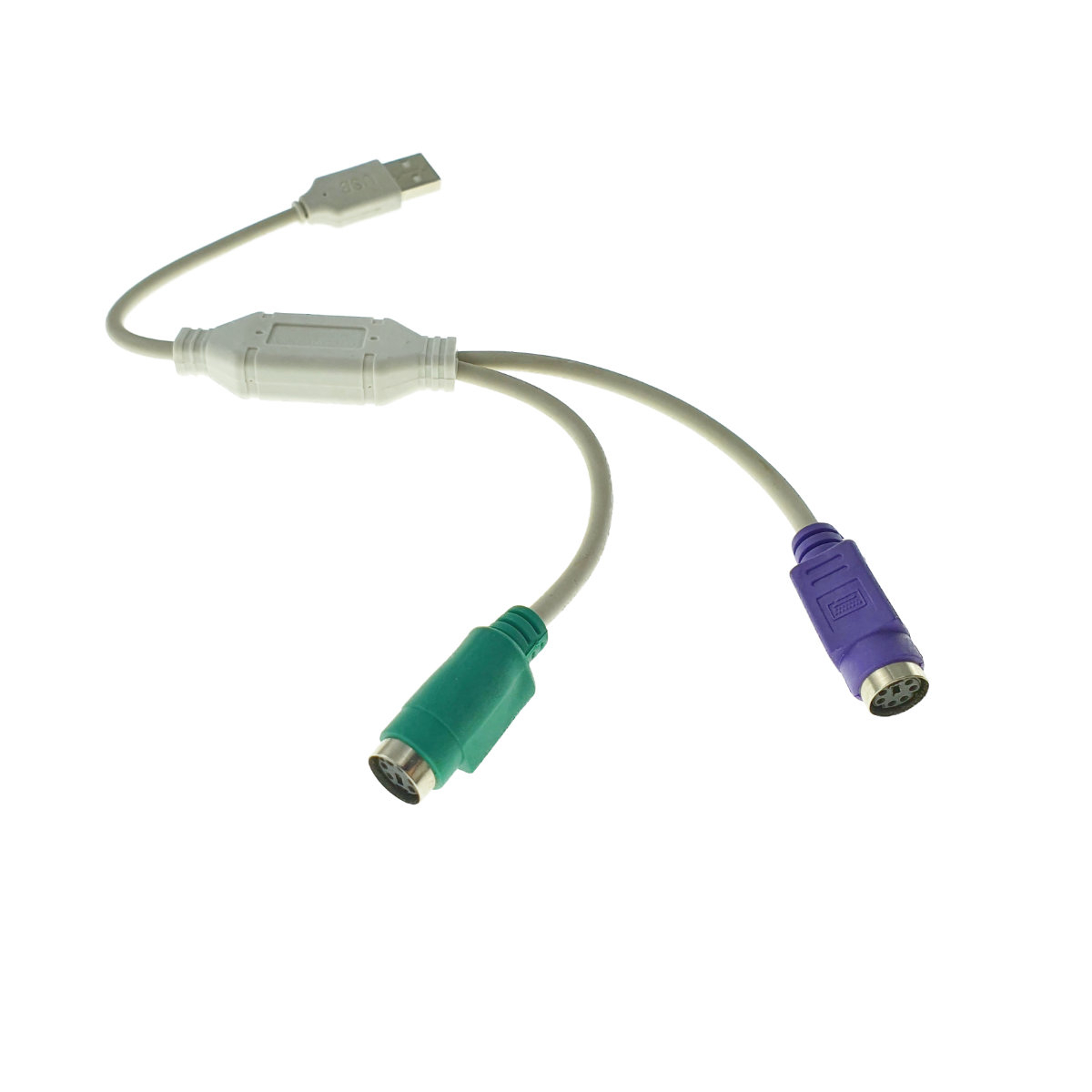 Cablu adaptor USB tata la 2 conectori PS2, lungime 31cm [4]