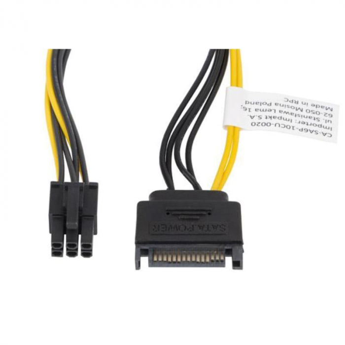 Cablu alimentare SATA 15 pini la PCI Express 6 pini,20 cm,Lanberg [2]