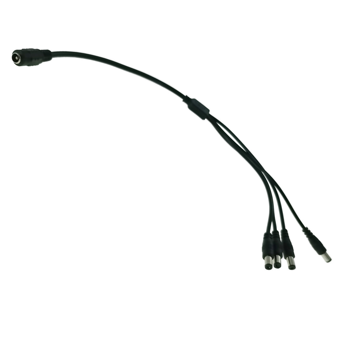 Cablu alimentare splitter 1 la 4, 5.5x2.1 mm, PR-5584-BK, 40cm, CC/DC, pentru strip LED, camere, negru [4]