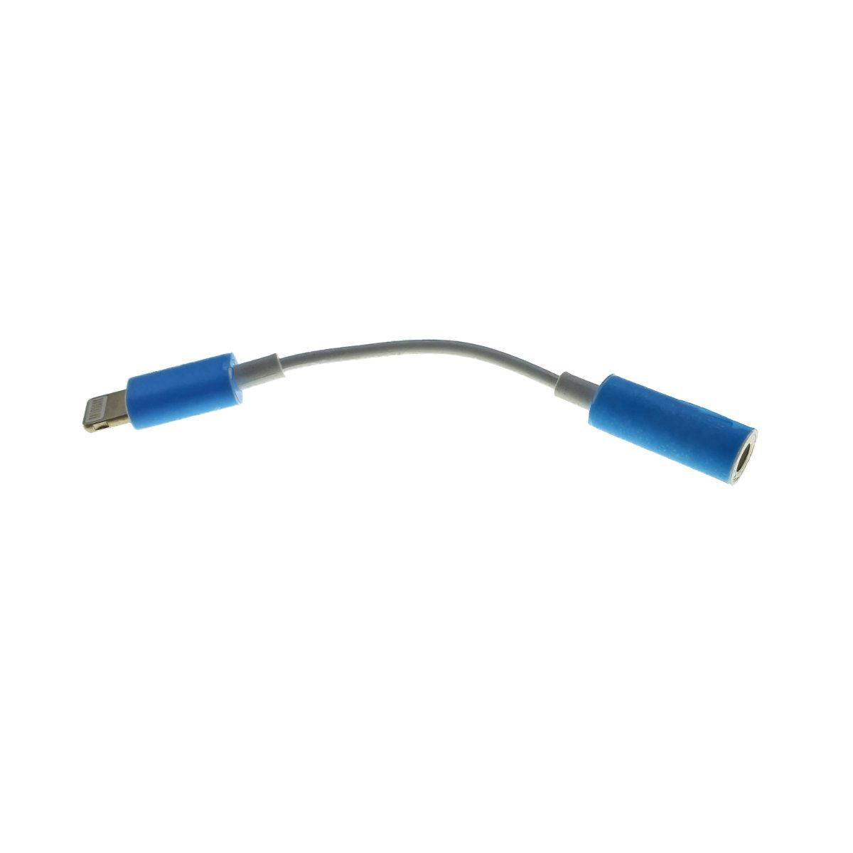 Cablu audio adaptor iPhone7, jack 3.5mm mama la Apple 8 pini Lightning tata, casti audio, albastru [4]