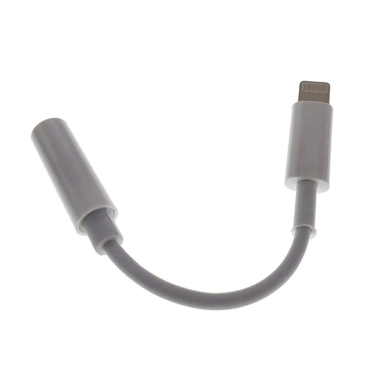Cablu audio adaptor jack 3.5mm mama la Apple 8 pini Lightning tata, casti audio si microfon, alb [4]