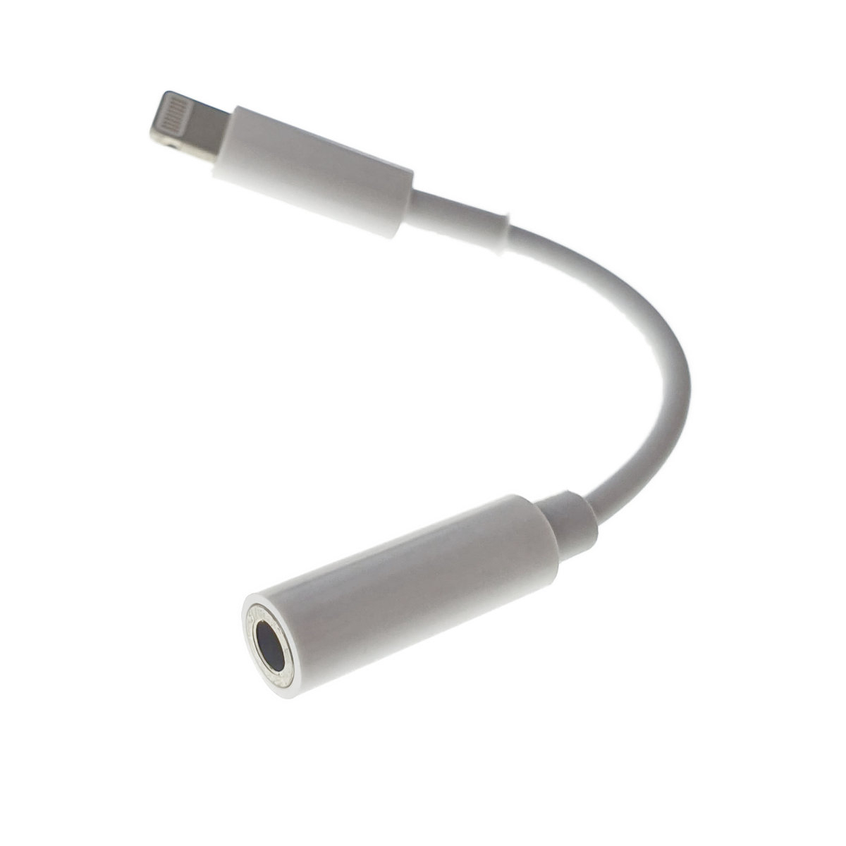 Cablu audio adaptor jack 3.5mm mama la Apple 8 pini Lightning tata, casti audio si microfon, alb [7]
