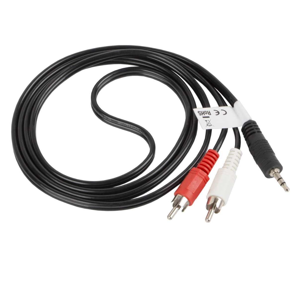 Cablu audio jack 3.5 mm 3 pin tata la 2 x RCA, 1.5 m, Lanberg 41400, stereo, negru [4]