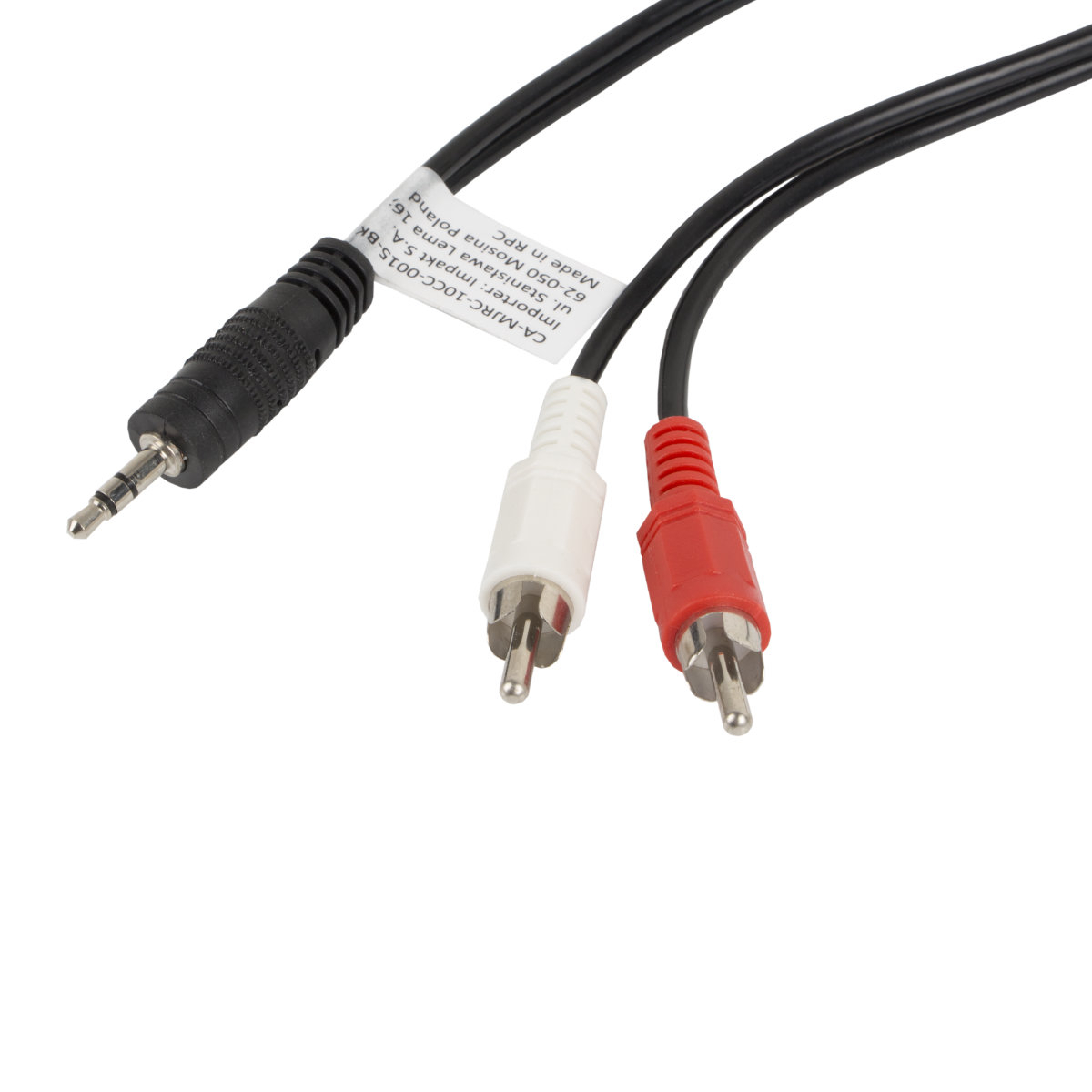 Cablu audio jack 3.5 mm 3 pin tata la 2 x RCA, 1.5 m, Lanberg 41400, stereo, negru [2]
