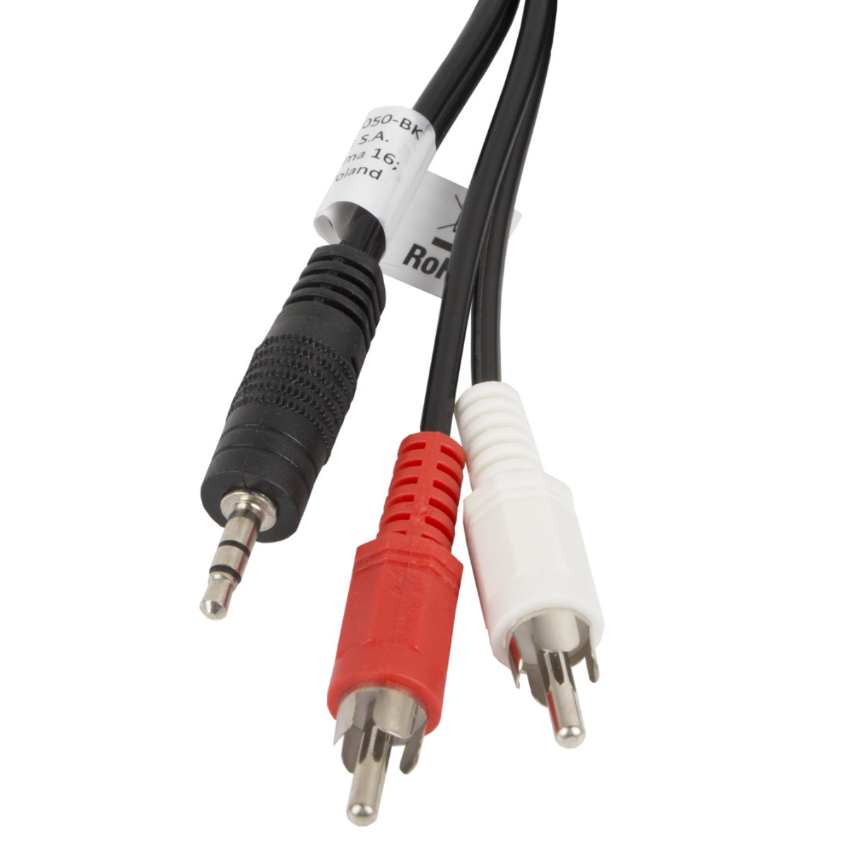Cablu audio jack 3.5 mm 3 pin tata la 2 x RCA, 5 m, Lanberg 41404, stereo, negru [5]