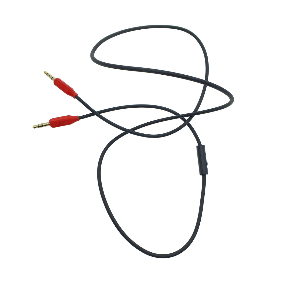 Cablu audio stereo cu microfon, lungime 1 m, Hoco UPA12 AUX, conectori jack 3.5mm tata cu 4 pini si 3 pini, negru [10]