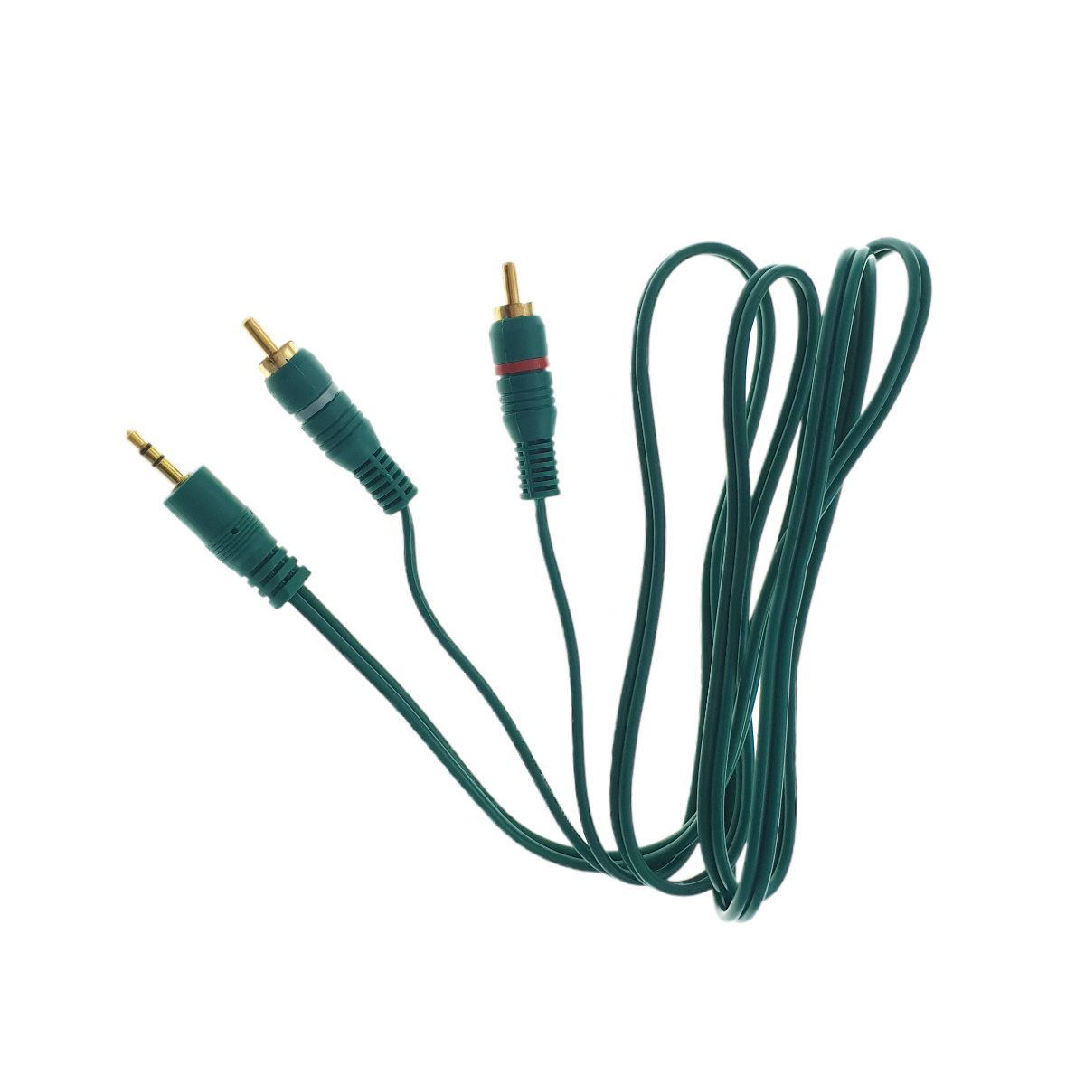 Cablu audio stereo jack 3.5mm la 2xRCA , lungime 1.5m,verde [4]
