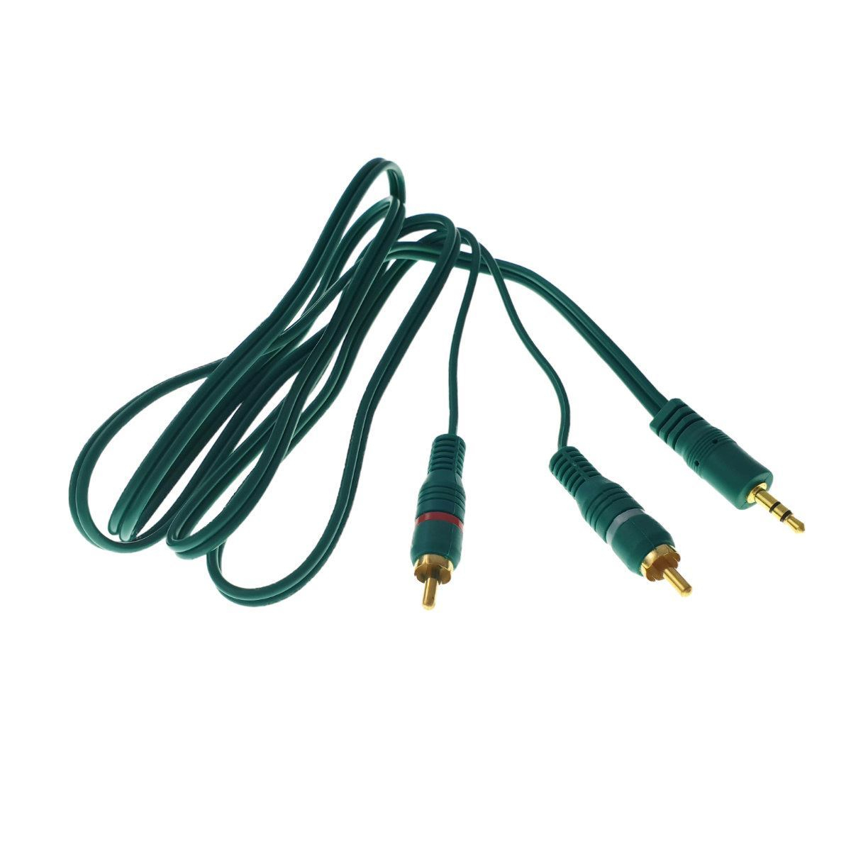 Cablu audio stereo jack 3.5mm la 2xRCA , lungime 1.5m,verde [3]