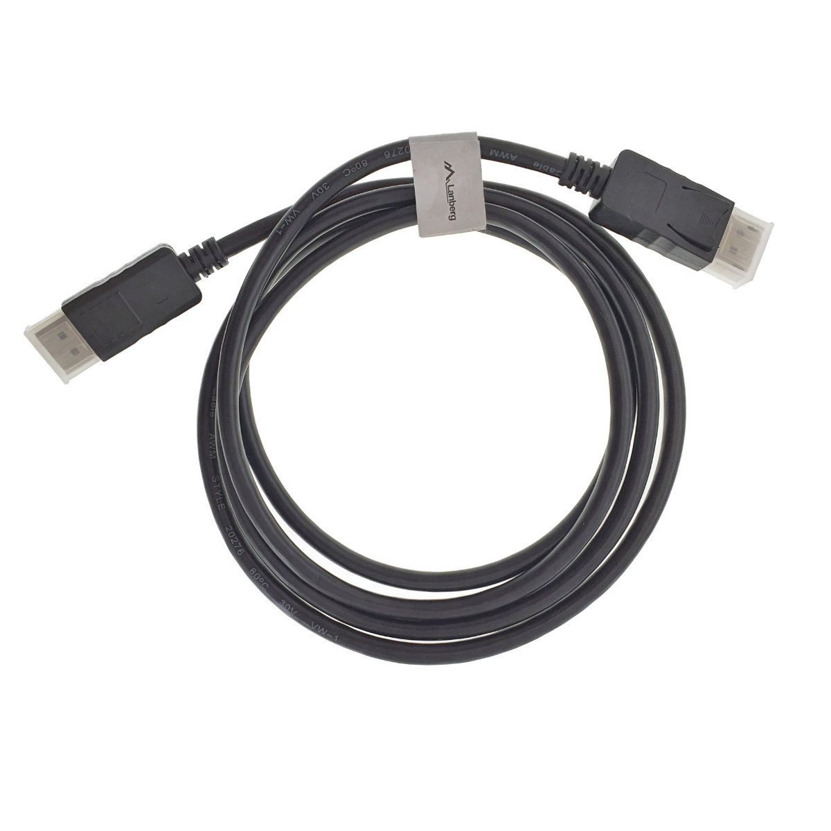 Cablu audio-video, Lanberg 41337, conectori DisplayPort (DP) tata la DisplayPort (DP) tata, lungime 1.8m, rezolutie 4K, negru [12]