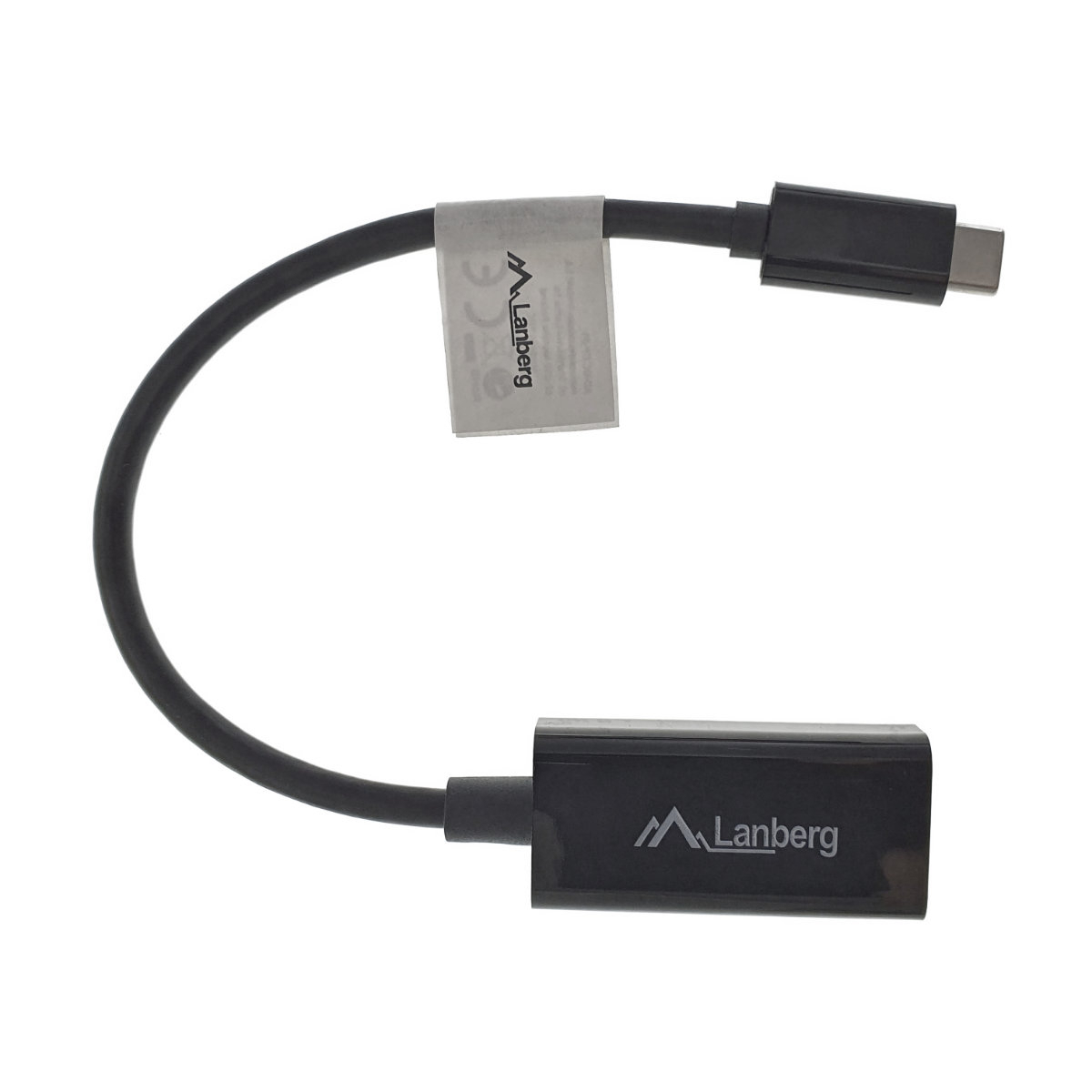 Cablu convertor cu adaptor, Lanberg 41849, conector USB 3.1 tip C tata la DisplayPort mama, lungime 15cm, negru [4]