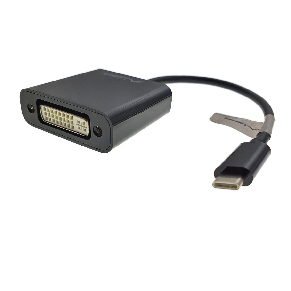 Cablu convertor cu adaptor, Lanberg 41851, conector USB 3.1 tip C tata la DVI (24+5) mama, lungime 15cm, negru [5]