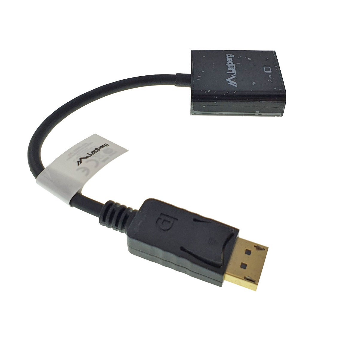 Cablu cu adaptor, Lanberg 40865, DisplayPort tata la VGA mama, lungime 20 cm, rezolutie Full HD 1080p la 60Hz, negru [7]