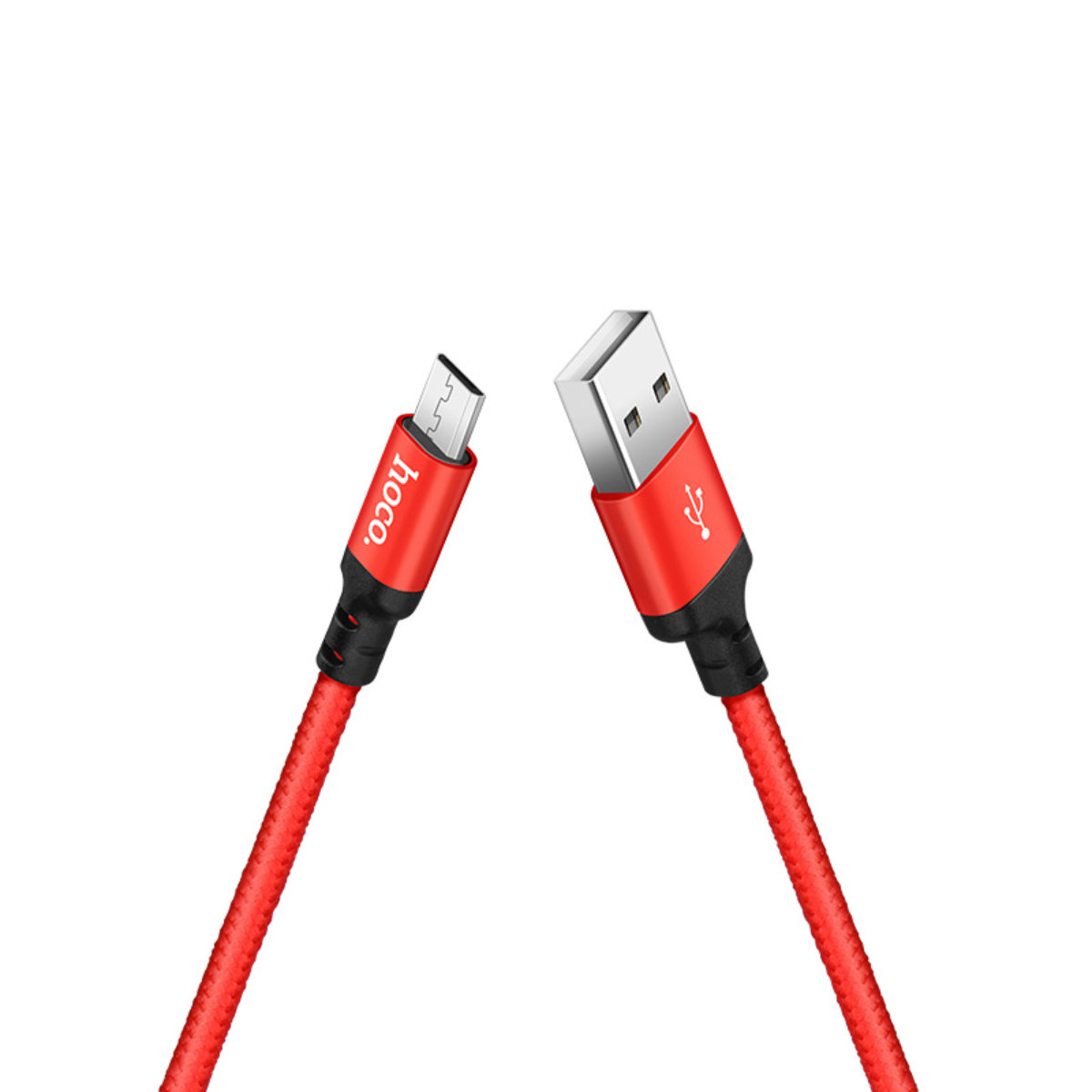 Cablu cu conectori USB la microUSB tata, HOCO X14 Times Speed, 2.4 A, lungime 1m, rosu [9]