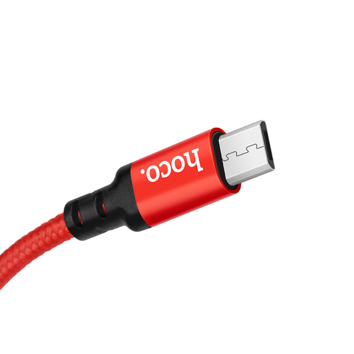 Cablu cu conectori USB la microUSB tata, HOCO X14 Times Speed, 2.4 A, lungime 1m, rosu [4]