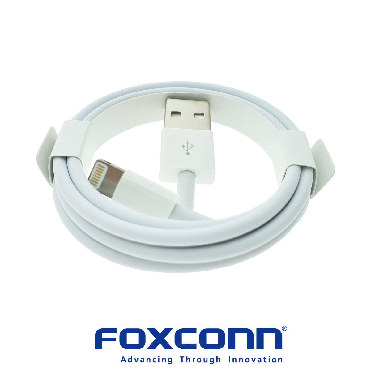 Cablu cu conectori USB tata la 8-pin lightning tata, Foxconn MD818, lungime 1m, alb [4]