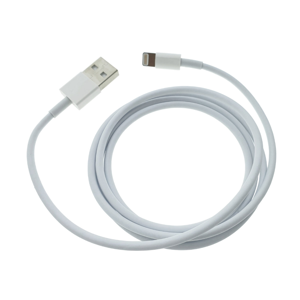 Cablu cu conectori USB tata la 8-pin lightning tata, Foxconn MD818, lungime 1m, alb [2]