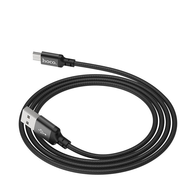 Cablu cu conectori USB tata la microUSB tata, HOCO X14 Times Speed, 2.4 A, lungime 1m, negru [9]