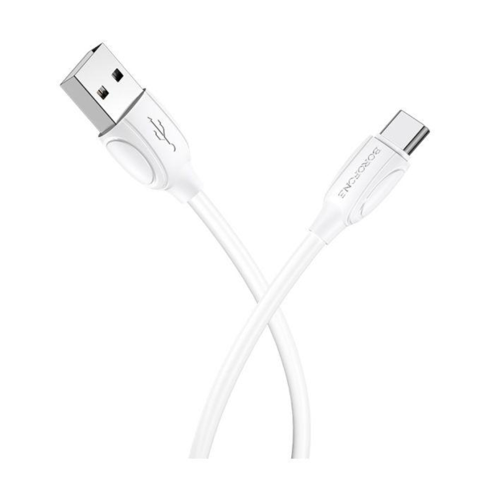 Cablu cu conectori USB tata la USB tip C tata, Borofone BX19 Benefit, lungime 1m, alb [9]