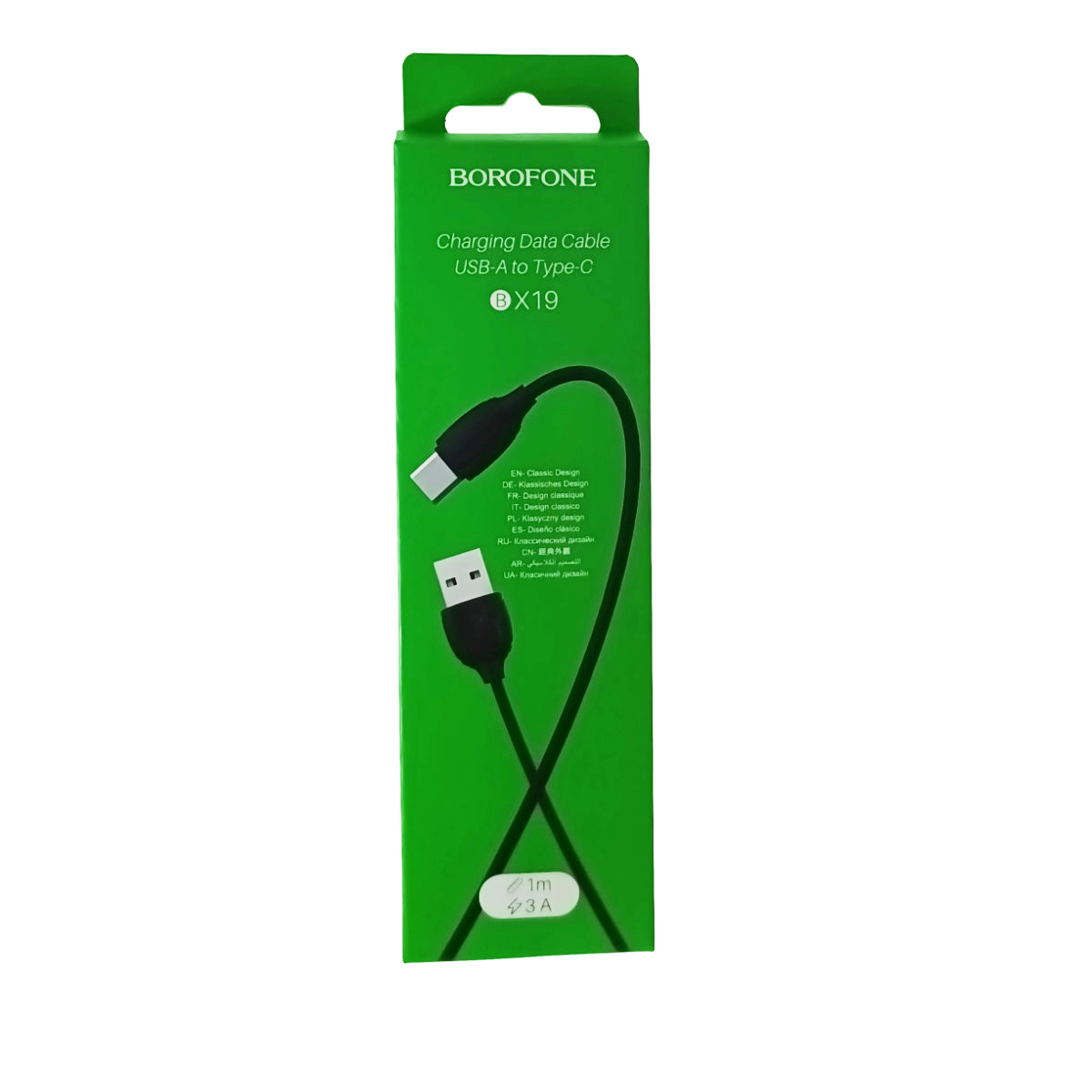 Cablu cu conectori USB tata la USB tip C tata, Borofone BX19 Benefit, lungime 1m, negru [5]